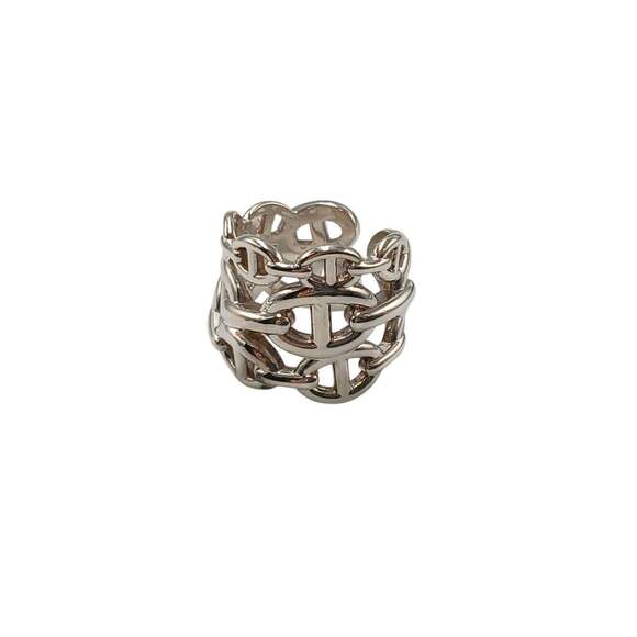 Hermes Hermès Chaine d'Ancre En GM Ring 925 Sterling Silver Men's